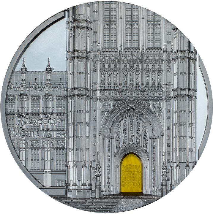 5 oz stříbrná mince Palace of Westminster - Tiffany Art Metropolis - Proof, Ultra High Relief 2023 - CIT Coin Invest