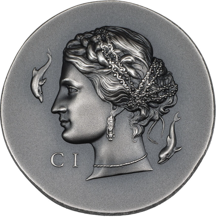 Stříbrná mince 1 oz Arethusa Proof Antique Finish High Relief 2023 - CIT Coin Invest