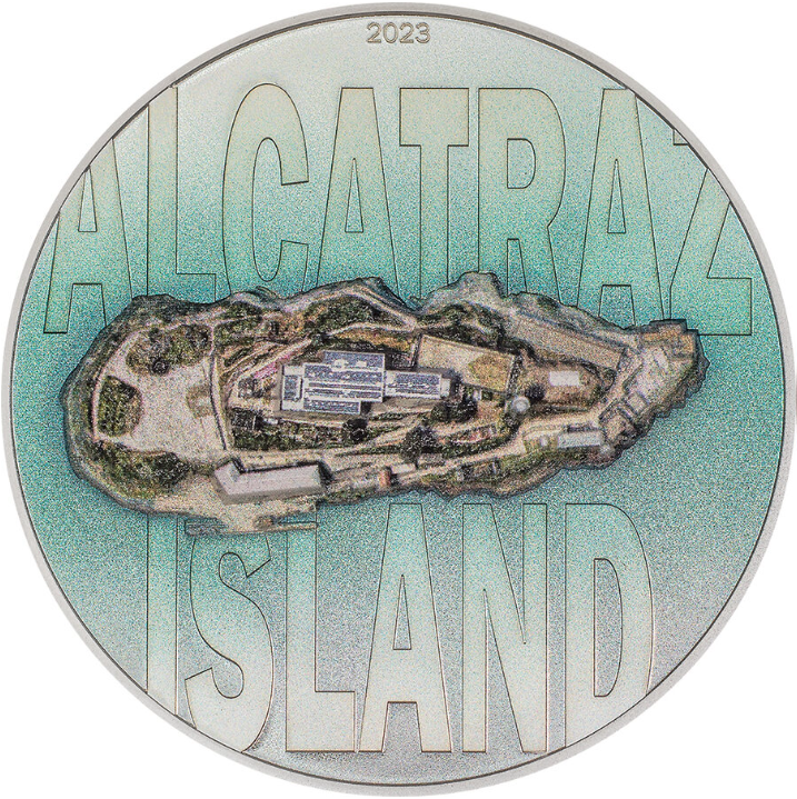 3 oz stříbrná mince Alcatraz - Proof, Ultra High Relief 2023 - CIT Coin Invest
