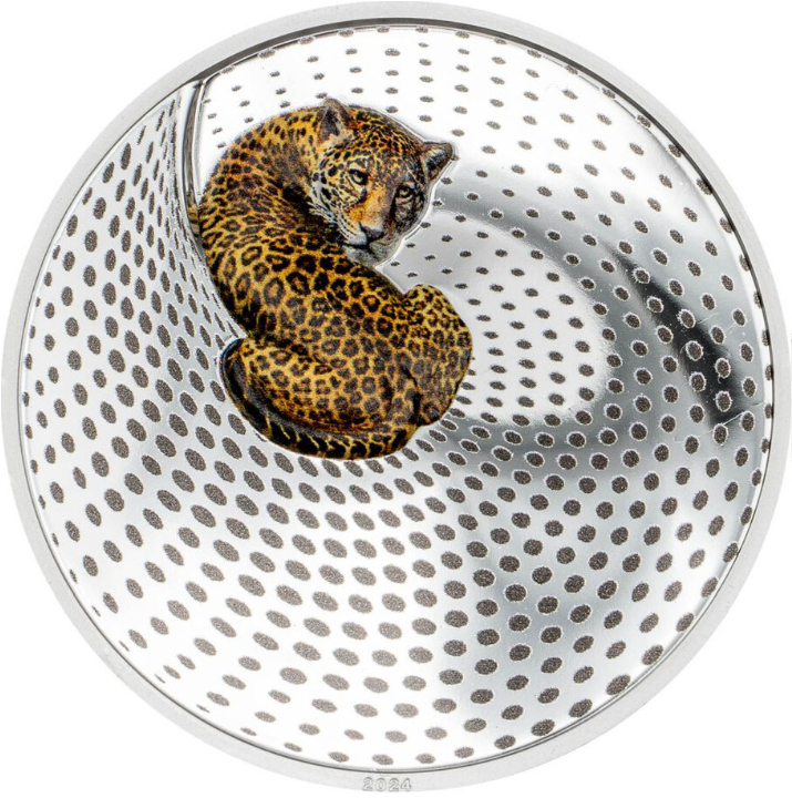 3 oz stříbrná mince Leopard - Camouflage of Nature - Proof, High Relief 2024 - CIT Coin Invest