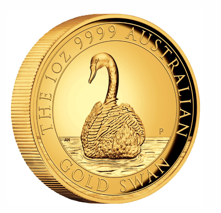 The Perth Mint 1 oz zlatá mince Australian Swan (Australská Labuť) 2023 PROOF, HIGH RELIEF - Perth Mint