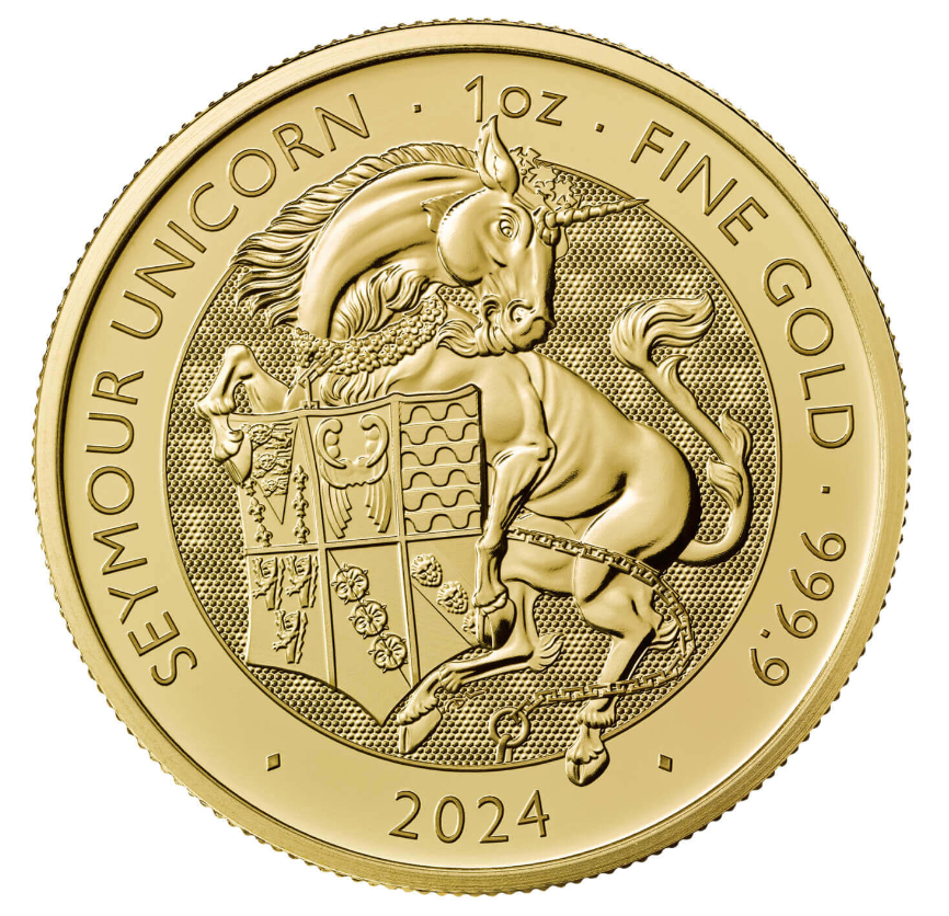 The Royal Mint 1 oz zlatá mince Seymour Unicorn - The Royal Tudor Beasts 2024 - Royal Mint