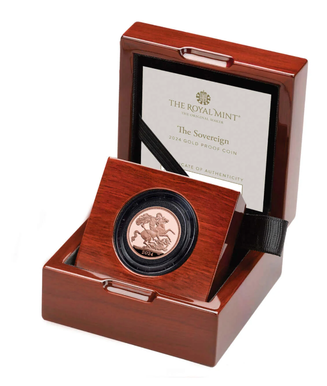 The Royal Mint Zlatá mince 1 Sovereign Charles III 2024 PROOF - Royal Mint