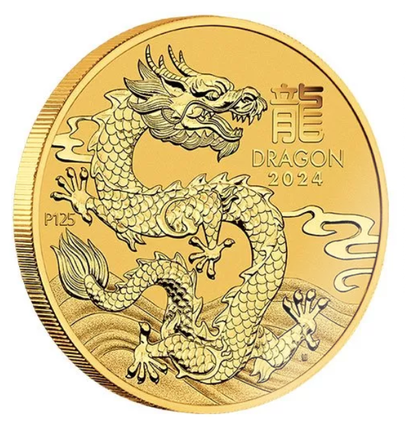 The Perth Mint 1 oz zlatá mince Lunar III Rok Draka 2024 – Perth Mint