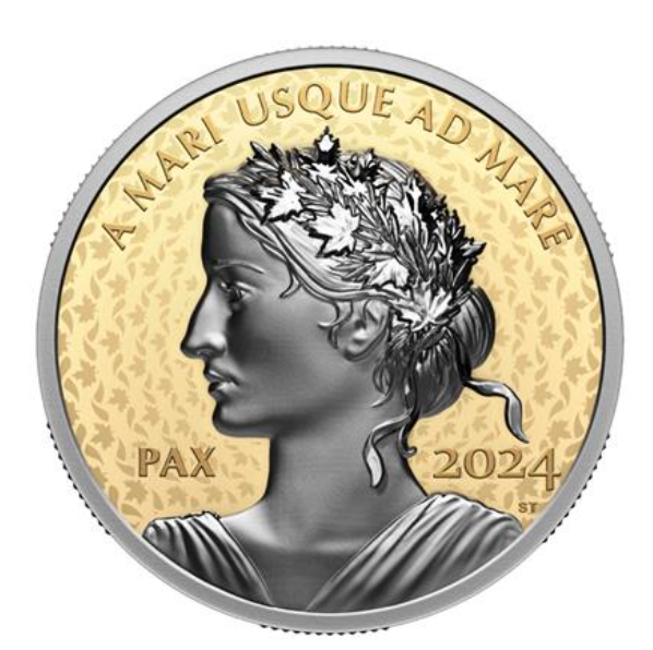 Zlatá mince 33,17g Peace Dollar 2024 Proof High Relief - Royal Canadian Mint