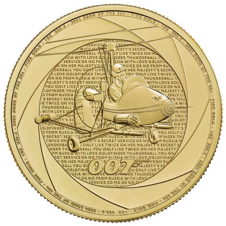 The Royal Mint 1 oz zlatá mince James Bond - 60. léta 2024 - Royal Mint