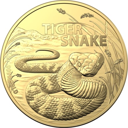 The Royal Australian Mint 1 oz zlatá mince Australia ́s Most Dangerous - Tiger Snake 2024 BU - Royal Australian Mint