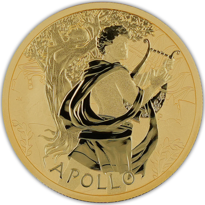 The Perth Mint 1 oz zlatá mince Gods of Olympus - Apollón 2023 BU - Perth Mint