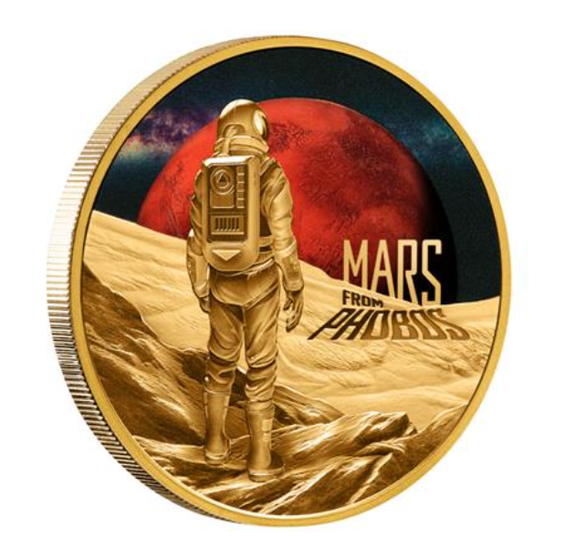 1 oz zlatá mince Mars from Phobos 2024 PROOF - Niue