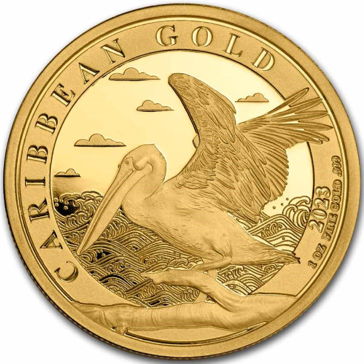1 oz zlatá mince Pelikán - Caribbean Gold 2023 - Barbados