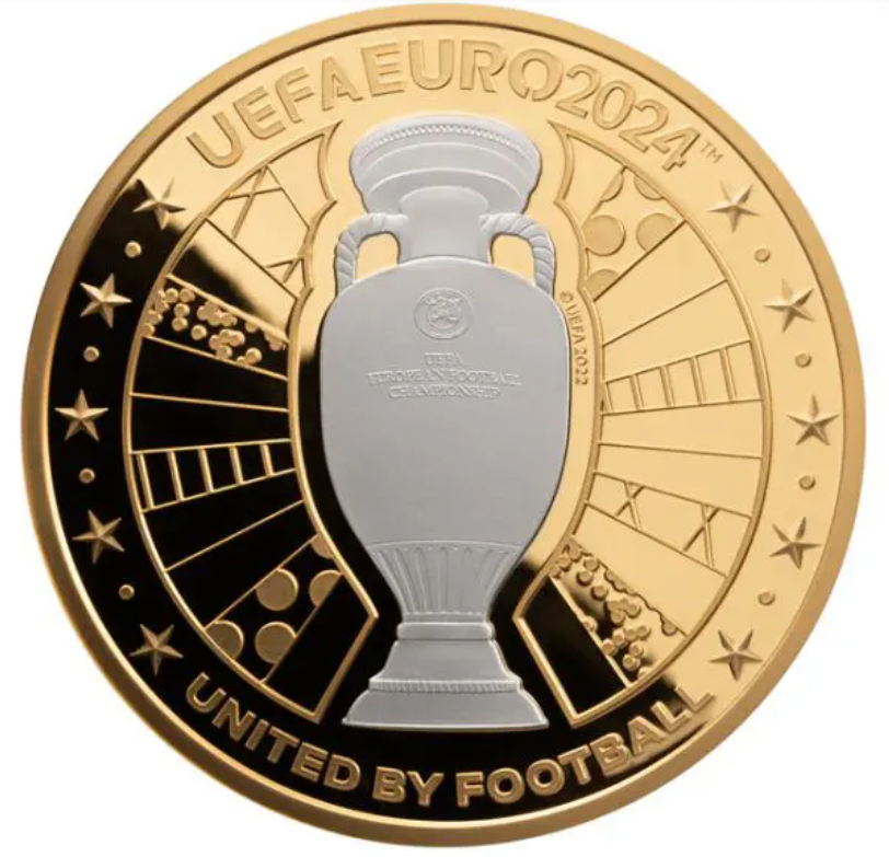 Solomon Islands 1 oz zlatá mince UEFA EURO CUP 2024 PROOF - Šalamounovy ostrovy