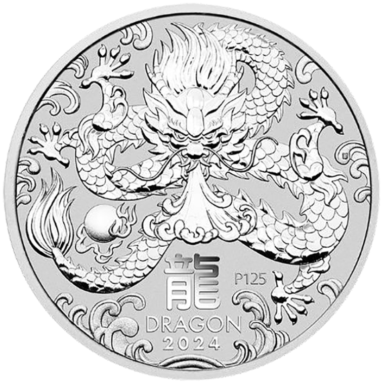 The Perth Mint 1 kg stříbrná mince Lunární série III rok draka 2024 - Perth Mint