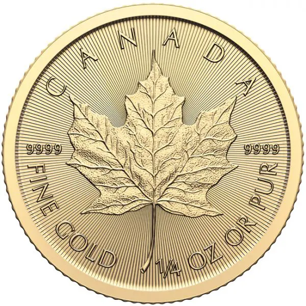 1/4 oz zlatá mince Gold Maple Leaf 2024 Royal Canadian Mint