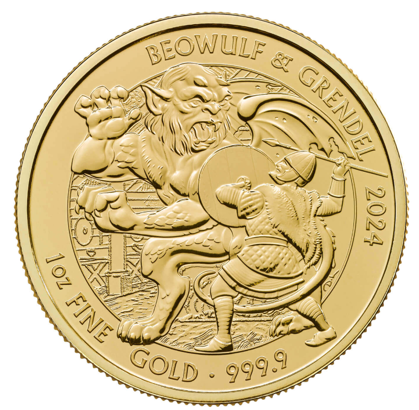 The Royal Mint 1 oz zlatá mince Beowulf - Mýty a Legendy 2024 Royal Mint