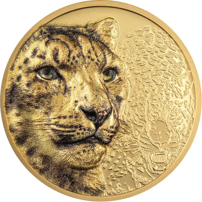 1 oz zlatá mince Sněžný levhart 2024 PROOF, Ultra High Relief - CIT Coin Invest