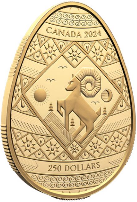 Zlatá mince 58,5g Pysanka 2024 Proof - Royal Canadian Mint