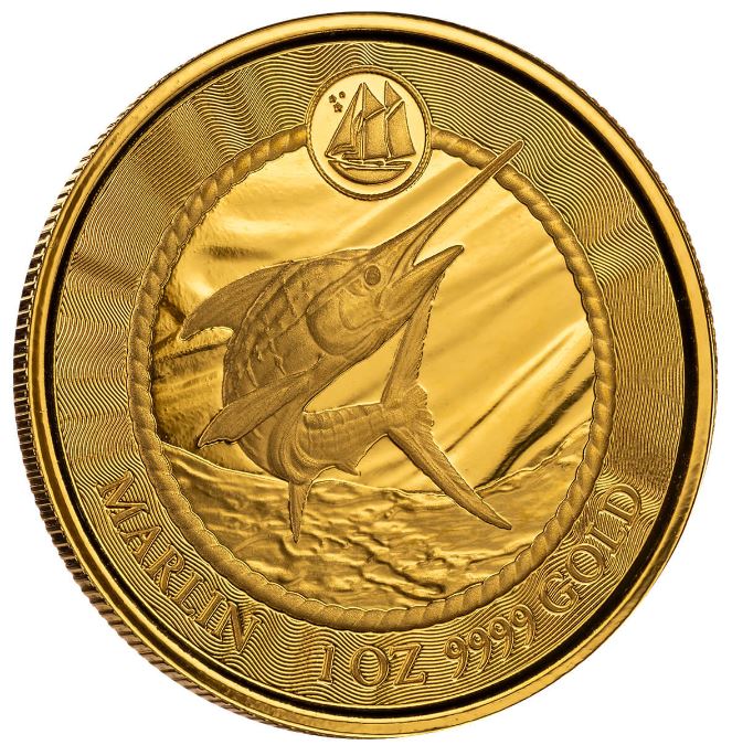 1 oz zlatá mince Marlin Fish 2023 Prooflike – Scottsdale Mint