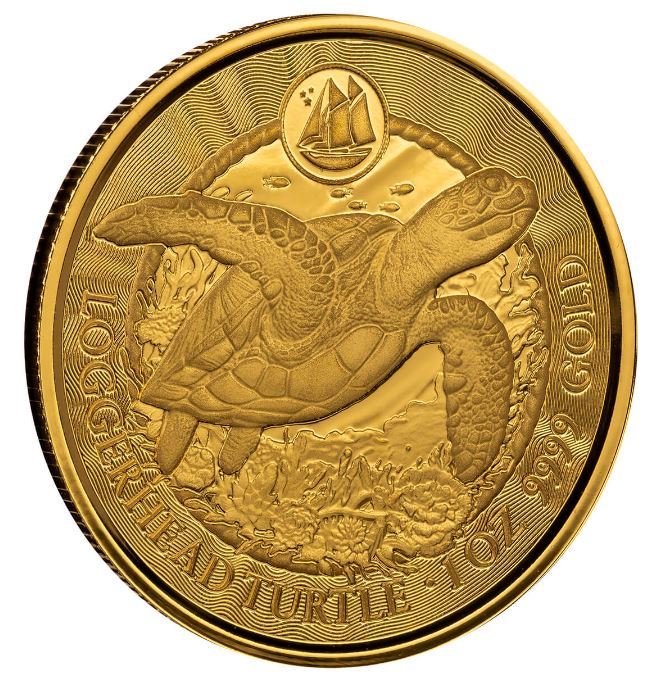1 oz zlatá mince Želva 2023 Prooflike – Scottsdale Mint