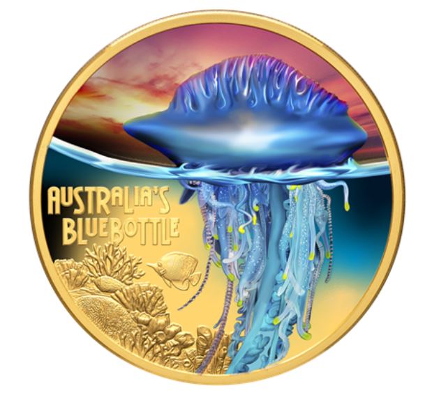 1 oz zlatá mince Blue Bottle 2024 PROOF - NIUE