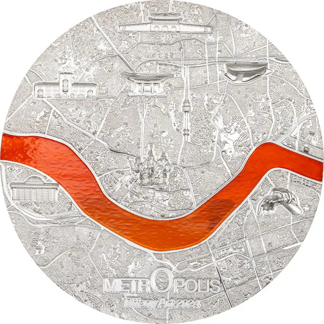 Stříbrná mince 3oz Tiffany Art Metropolis - SOUL 2024 Proof Ultra High Relief - CIT Coin Invest