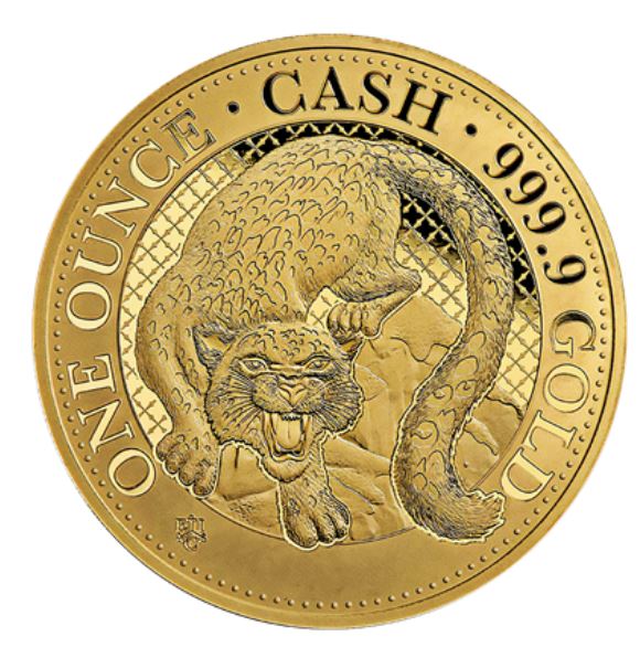 1 oz zlatá mince India Wildlife - Snow Leopard 2024 BU - Svatá Helena