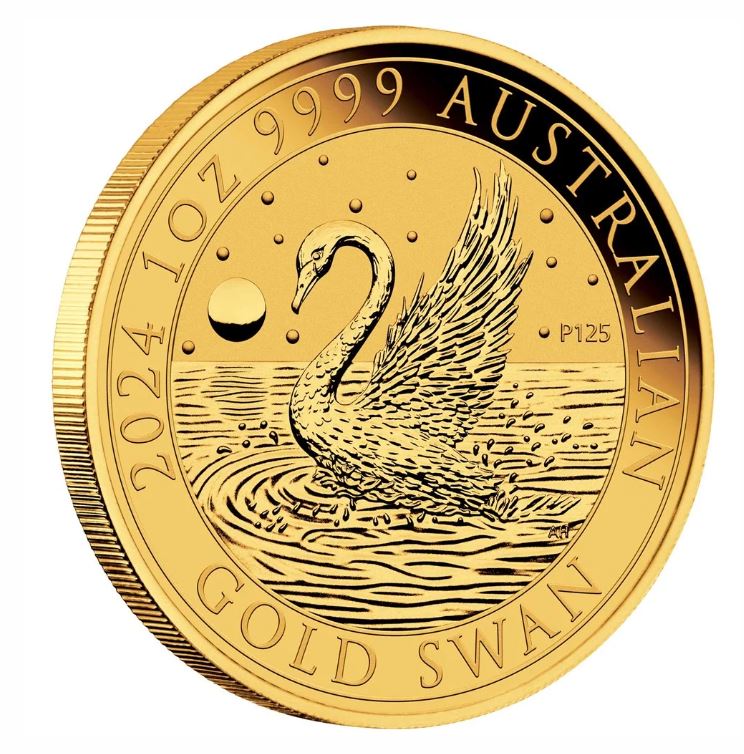The Perth Mint 1 oz zlatá mince Australian Swan (Australská Labuť) 2024 - Perth Mint