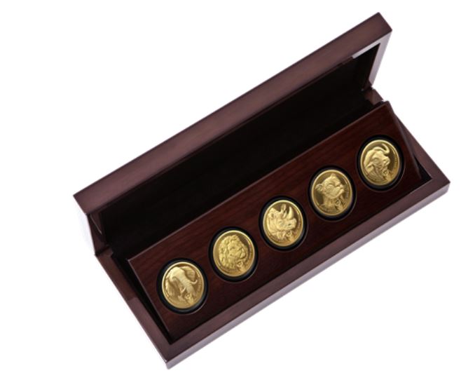 Zlaté mince Set 5x1 oz Big Five Serie II PROOF 2023 – South African Mint