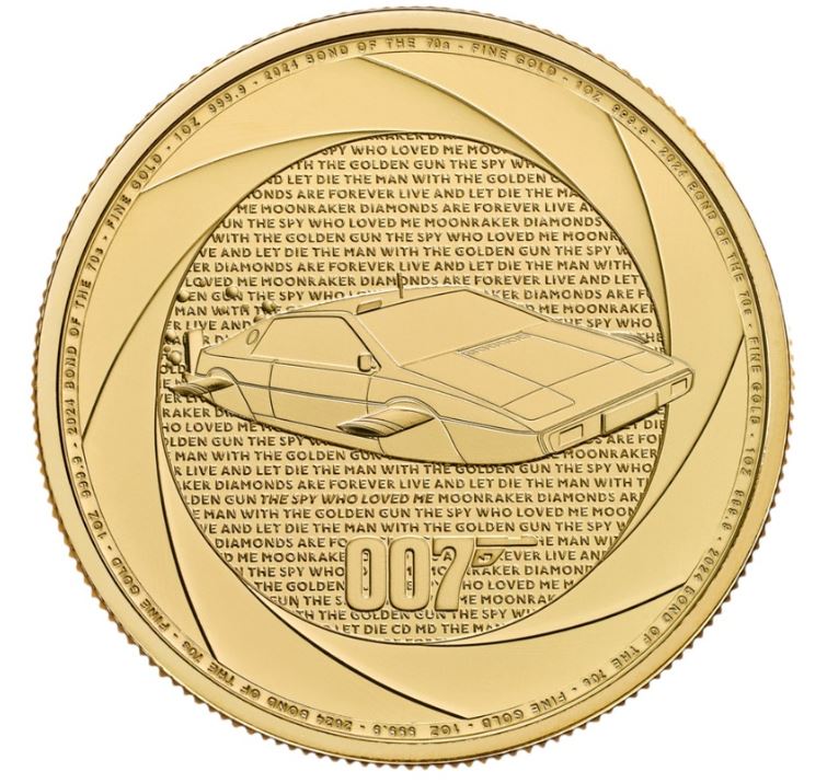 The Royal Mint 1 oz zlatá mince James Bond - 70. léta 2024 - Royal Mint