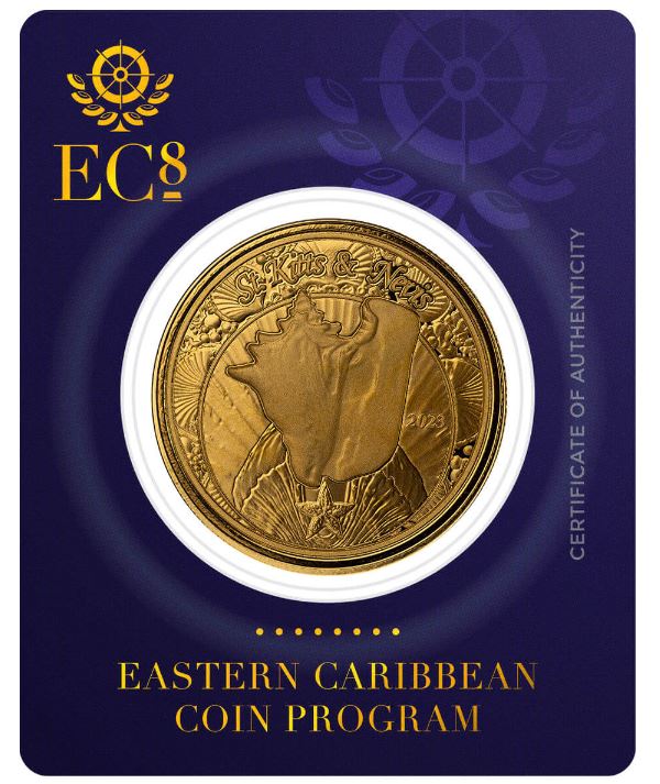1 oz zlatá mince EC8 St. Kitts & Nevis 2023 PROOF - Scottsdale Mint