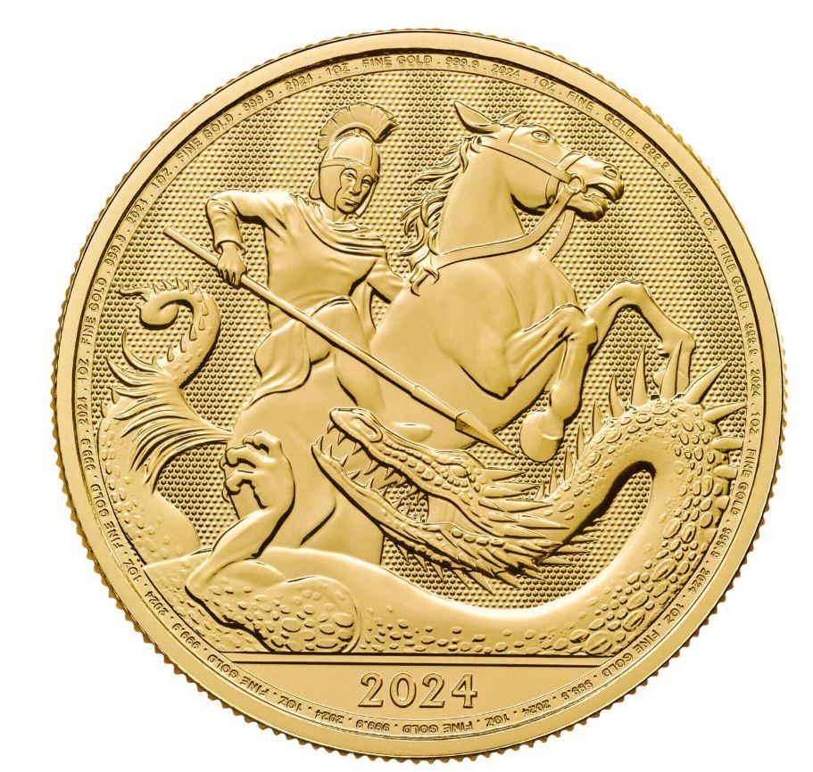 The Royal Mint 1 oz zlatá mince Svatý Jiří a drak 2024 - Royal Mint
