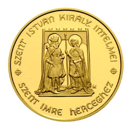 2 oz zlatá mince Szent Istvan Intelmei PROOF 2010 - Maďarsko