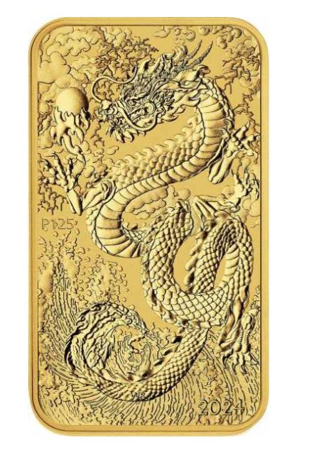 The Perth Mint 1 oz zlatá mince Dragon Rectangular 2024 Perth Mint