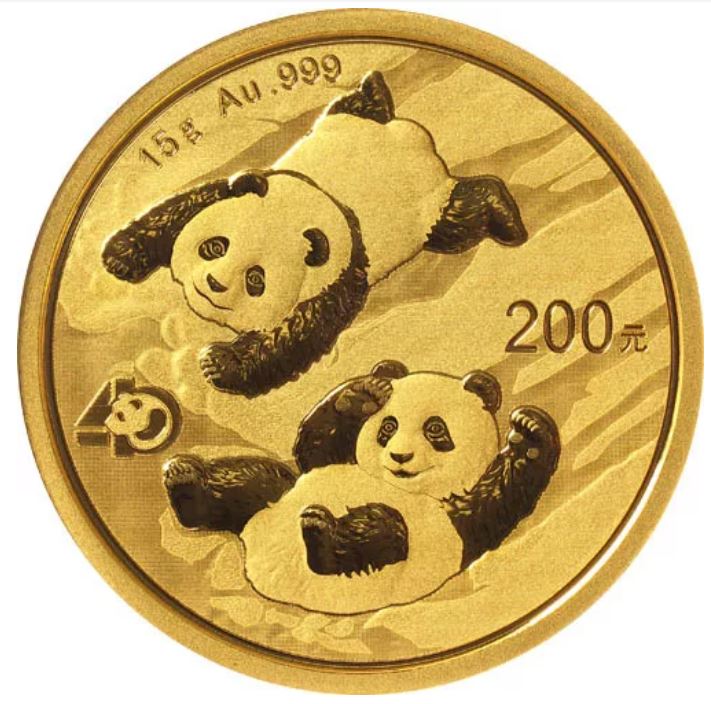 15g zlatá mince Gold China Panda 2022 China Mint