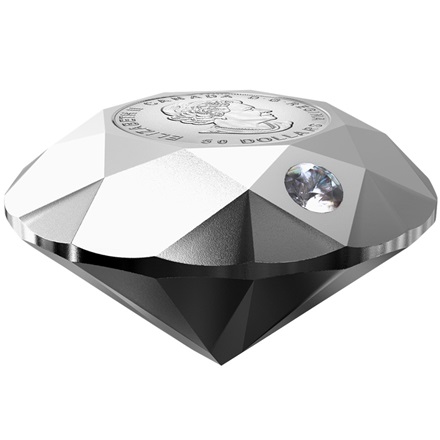3 oz stříbrná mince ve tvaru diamantu s diamantem FOREVERMARK PROOF 2021 - Royal Canadian Mint