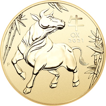 The Perth Mint 1 oz zlatá mince Gold Lunar III Rok Buvola 2021 Perth Mint