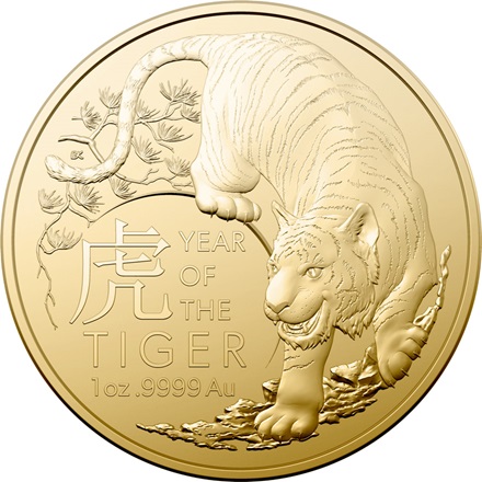 The Royal Australian Mint 1 oz zlatá mince Lunar Rok Tygra 2022 – Royal Australian Mint