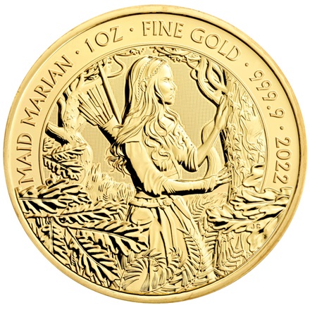 The Royal Mint 1 oz zlatá mince Panna Mariana - Mýty a Legendy 2022 Royal Mint