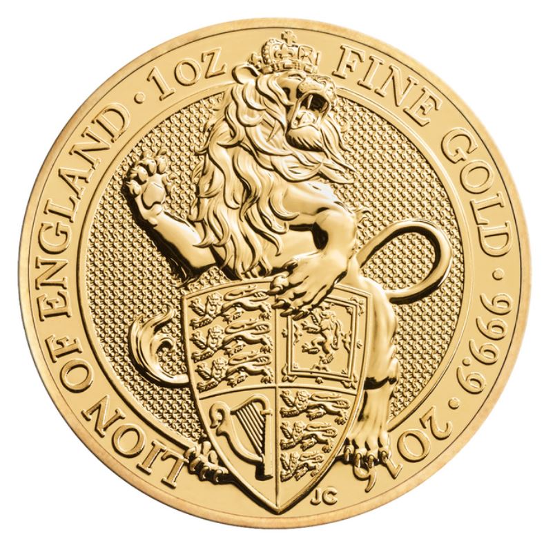 The Royal Mint 1 oz zlatá mince The Lion of England - The Queen's Beasts 2016 Royal Mint