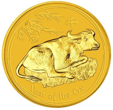 The Perth Mint 1 oz zlatá mince Gold Lunar II Rok Buvola 2009 - Perth Mint