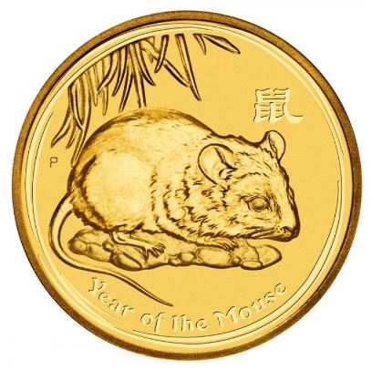 The Perth Mint 1 oz zlatá mince Gold Lunar II Rok Myši 2008 - Perth Mint