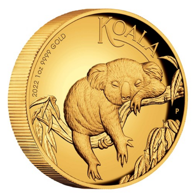 The Perth Mint 1 oz zlatá mince Gold Koala 2022 Proof, High Relief – Perth Mint
