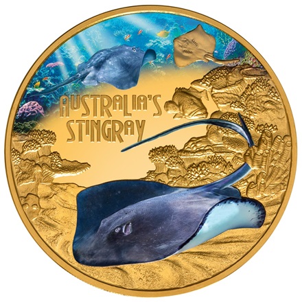 The Perth Mint 1 oz zlatá mince Gold Deadly & Dangerours - Rejnok 2021 Proof - Leštěný povrch Perth Mint