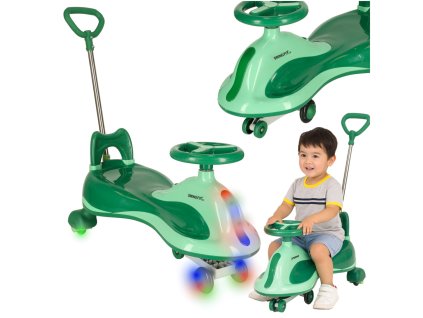 Jezdzik grawitacyjny LED Swing FIX S2 skuter z raczka zielony max 100kg 175029