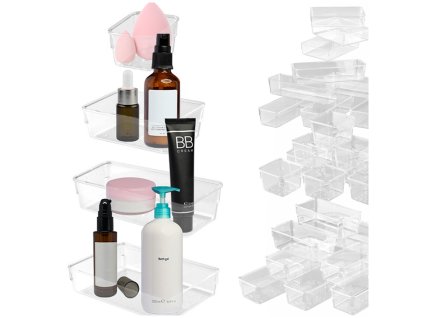 Organizer pudelka pojemniki do szuflady przechowywanie 4 rozmiary 25 szt 166655