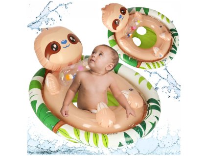 INTEX 59570 Kolko do plywania dla niemowlat kolo pontonik dla dzieci dmuchany z siedziskiem leniwiec max 23kg 3 4lata 167628