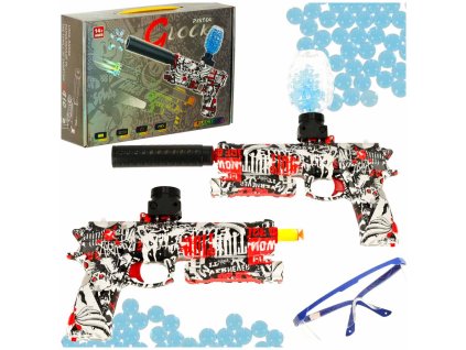 Pistolet na kulki zelowe wodne karabin zasilanie akumulatorowe USB okulary 550szt 7 8mm 165762