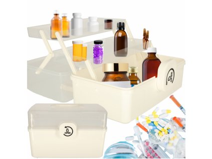 Pojemnik na leki organizer pudelko apteczka 29 x 16 x 15 cm 166123