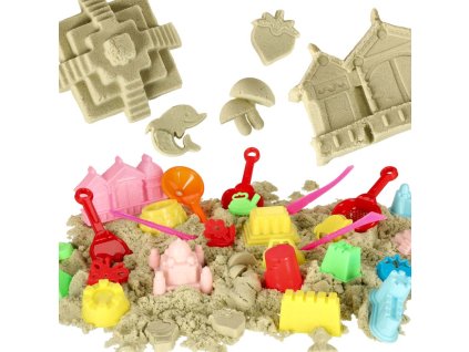 Akcesoria do piasku kinetycznego zabawki foremki lopatki 28 elementow 158460