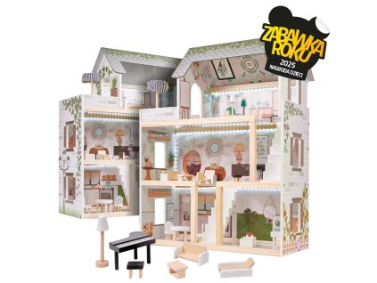 Domek dla lalek drewniany LULILO FLORO boho LED 78cm 179869