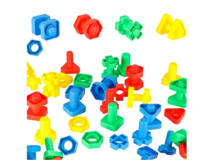 Klocki konstrukcyjne edukacyjne sruby montessori 30 elementow 169860